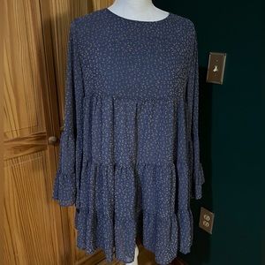 Altar’d State leopard print tiered babydoll dress